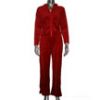 Ladies Velvet Track suit