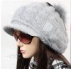 rabbit fur winter warm  lady hat