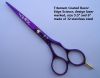 Laser mark designed Titanium Coated Barber Scissors