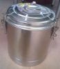 Stainless steel double wall rice container