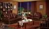 living room sofa set genuine leather, tea table, SOLID WOOD FURNITURE