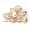 Sell Flower Crystal Cloth Brooch