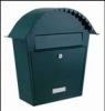 green steel mailbox