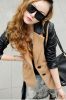 Sell 3658 Hot Selling Stitching Leather Sleeves Barret Suit Jacket