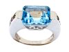 Sell YCR1028 925 sterling silver blue topaz natural gemstone rings