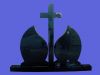 Sell black granite grave monument