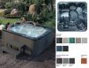 outdoor spa with stainless steel frame
