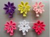 8 petals flower design metal hair clip for girl