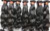 Sell 100% remy brazilian hair weaves wefts extension natural black