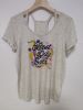 60%cotton40%modal women short sleeve tshirt printed