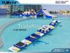 0.9mm PVC tarpolin PLATO water parks, customized made inflatable water toys, Big water floating parks