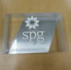 Clear Custom Square Exquisite Acrylic Block with Frosted Sides