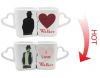 Sell 10 oz FDA approved Kiss mug set with color changing