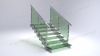 Sell Laminated Glass Stairs with Matte Surface Finish, Made of Stainle
