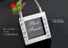 Promotion Gifts/ Square Photo Frame With Crystal Metal Keychains