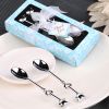 Wedding Favors Gifts/ Romantic Love Couple Coffee Spoon With Blue Box