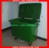 Big volum four wheel plastic garbage