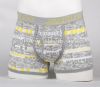 Fly Opening Striped Shorts Printing Underwear Sexy Boxer Briefs