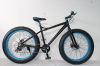 2014 Black with Blue Rim Beach Cruiser 19" Fat Tire Bike Fatboy Bicycle Big Tire Snow Bike