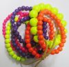 Sell neon ball beads stretch bracelet