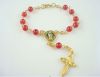 2012 hot sale decade rosary braceletsrosary bracelet with cross pendan