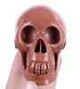 3.0"Natural Golden Sand stone Skull/Skeleton Carving