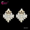 Lovely Rhinestone Small Grown Clip Earrings Gifts For Gilrs