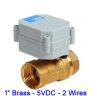 Brass 1'' motorised valve, 2 way, 5VDC, 2/3/5 wires, 1.0Mpa for heating