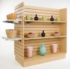 MDF slatwall display rack gondola for retail store