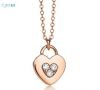 sell new heart women necklace with crystal pendants