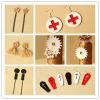 New Arrival Nice Pink Leather Earrings For Cute Girls Wholesale