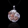 Natural Pearl Rose Gold Flower Sterling Silver Jewelry Pendant