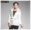 Sell High Quality Belt Hooded Trench Coat 03121022