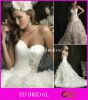 Princess Sweetheart Organza Wedding dress with 3D Flower