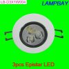 Sell 3W LEDdownlight 2012 latest style free shipping 3W recessed lamp
