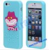 Smiling 3D Cheshire Cat Pattern Protective Soft Silicone Case for iPho