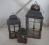Sell antique shabby wooden metal garden lantern lamp