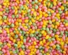 red, black, yellow pink, blue , jelly belly beans candy