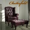Chesterfield sofa chairs lounge low cost office leather