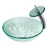 Sell glass basin glass sink, bathroom vanity