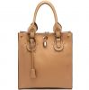 Cowskin leather women handbag Apricot