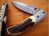 damascus hand made folding knife