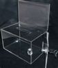 Clear acrylic donation box with lock