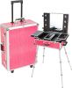 Deluxe Portable Rolling Makeup Light Studio - Hot Pink Crocodile