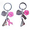 Sell Iron Enamel Heart And Flower Keychains