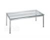 Tempered glass &metal coffee table