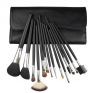 Sell 14pcs classical shiny black PU travel makeup brush set PL91320