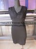 2014 lady bodycon dress v neck chest inset lace fitted summer dress