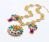 Sell Luxurious flower rhinestone pendant statement necklace gorgeous Swarov