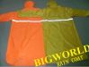 PVC rain coat, polyester/pvc rain coat, reflective rain coat